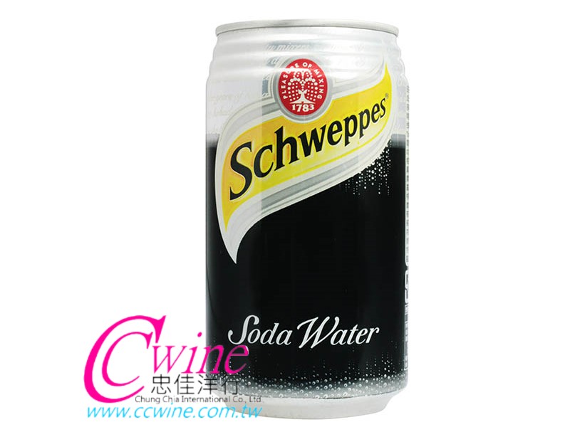 SCHWEPPES SODA WATER (CAN) 350ML *24 ΨĬT () 330ML x 24