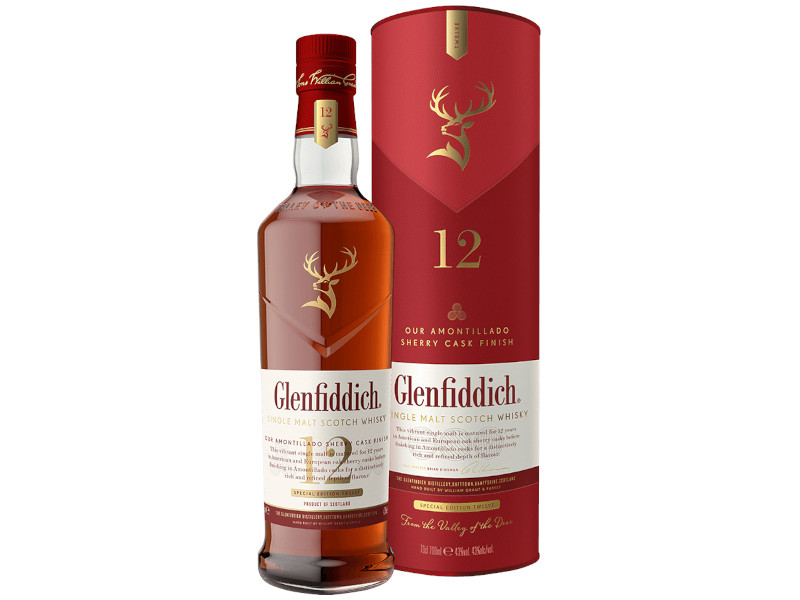 GLENFIDDICH 12Y SINGLE MALT SCOTCH WHISKY }12~Ѩϳ@ޫ¤h